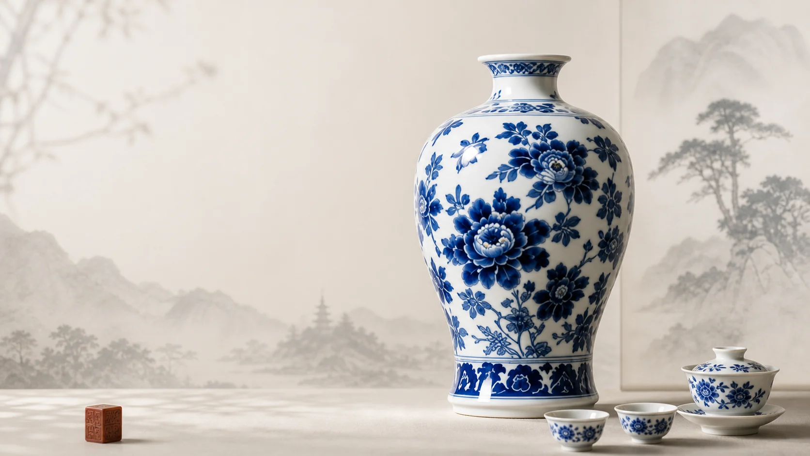华瓷堂青花柴窑瓷器
